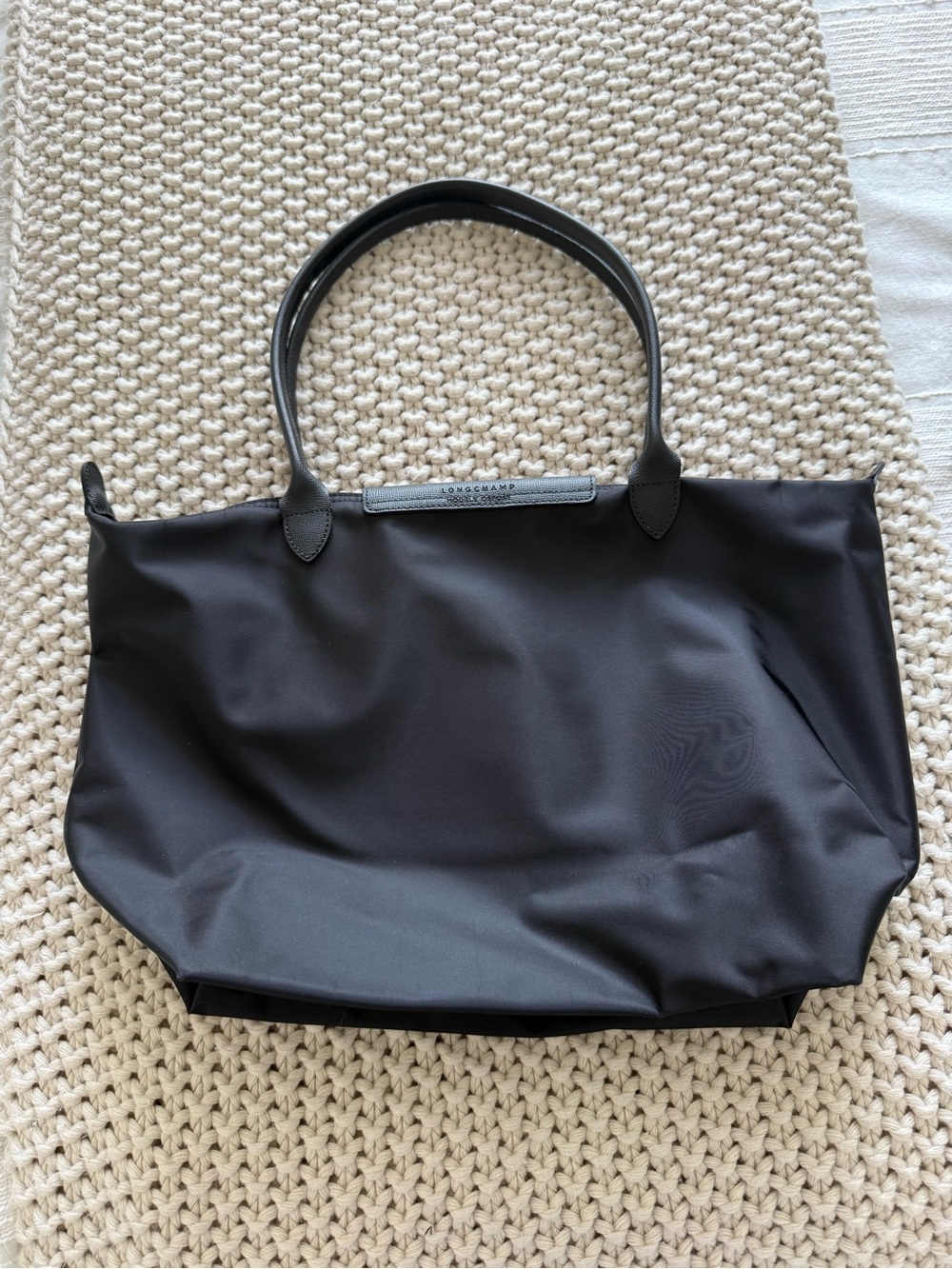 Longchamp Le Pliage Shoulder Bag — All Black - Picture 2 of 6